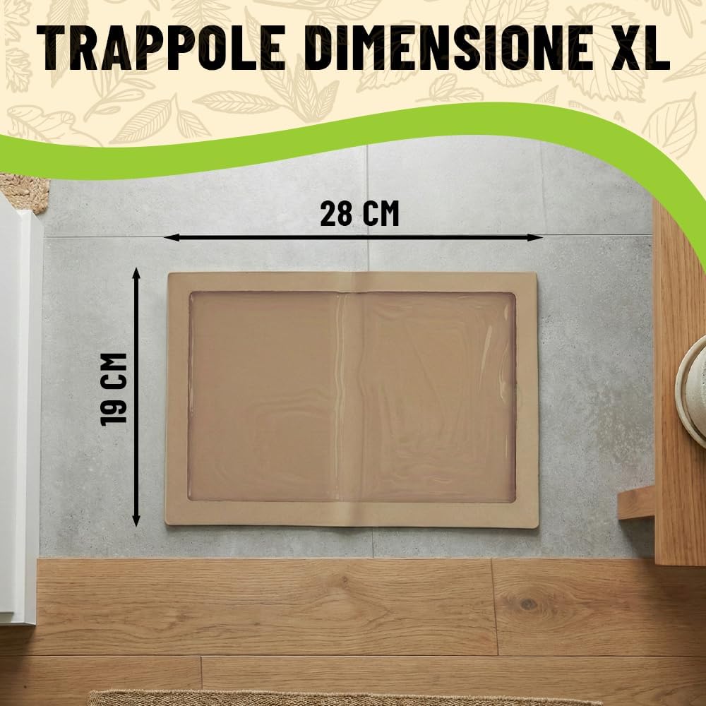 Detalle de Bioexxe Tavoletta adesiva per topi con aroma alimentare: 4 trappole ad alta tenuta per uso interno ed esterno