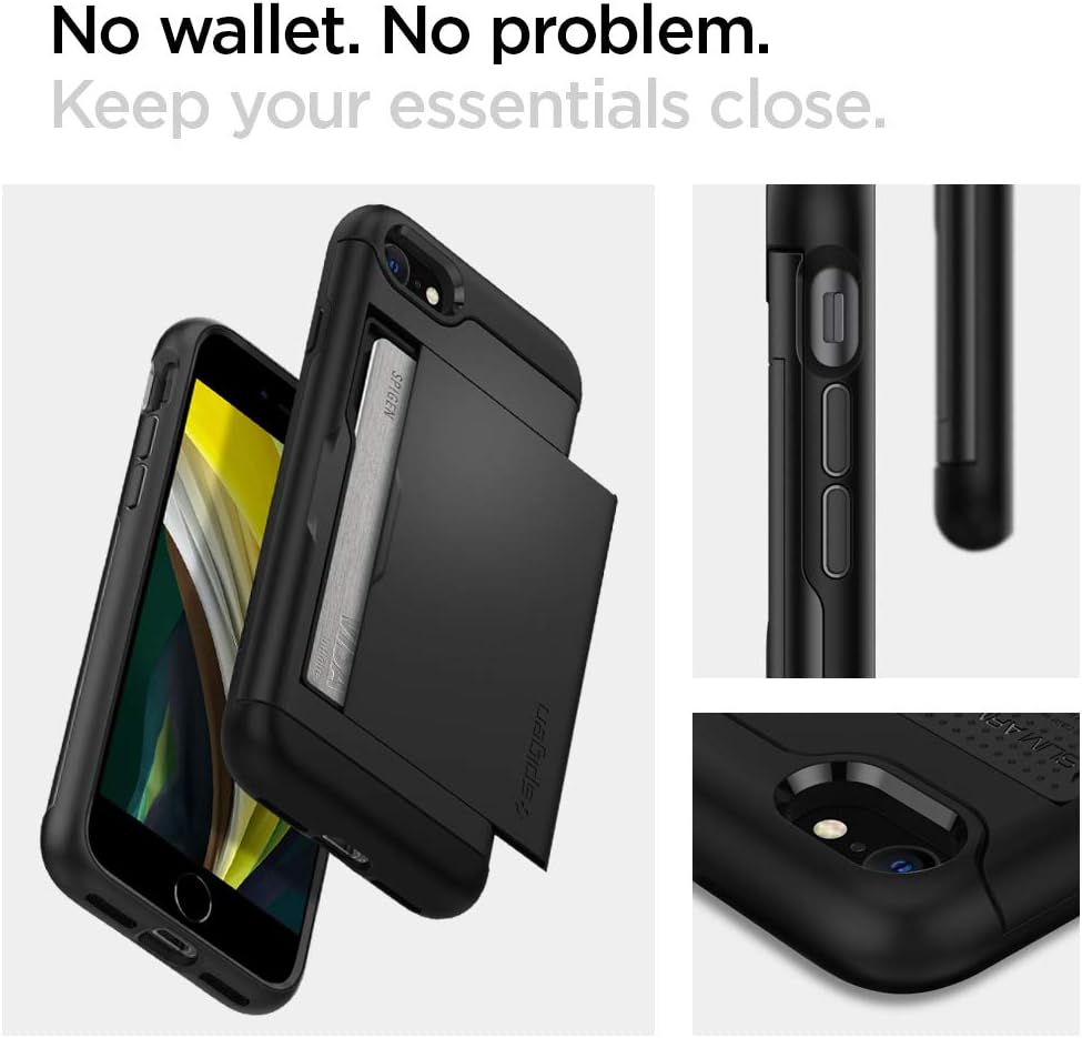 Thumbnail 2 de Spigen Slim Armor CS pour iPhone SE (2022) - coque noire