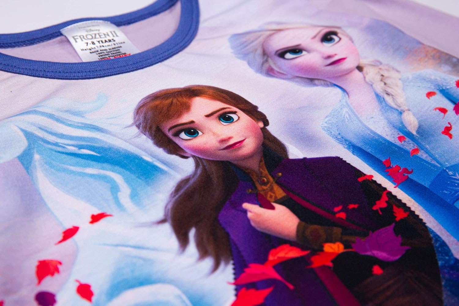 Detalle 2 de Disney Frozen Girls Long Pyjamas Set – Anna, Elsa & Olaf
