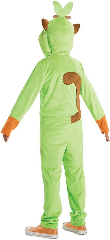 Detalle de Disguise Grookey Pokémon-kostuum voor kinderen met capuchon en oren