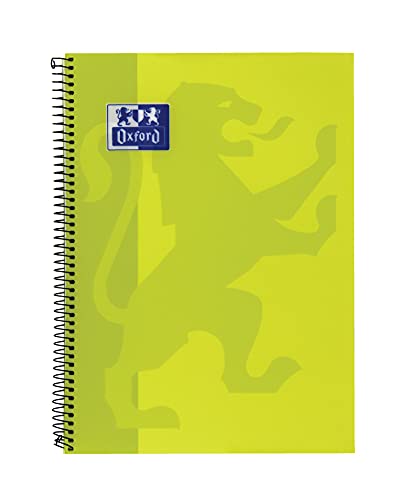 Detalle de Oxford Cuadernos A4 con tapa extradura (pack 5) – cuadrícula 4x4, 80 hojas cada uno, colores vivos