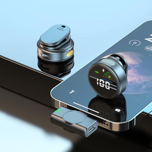 Thumbnail 3 de fumato Microfono lavalier wireless nero con due microfoni e connettori USB-C e Lightning