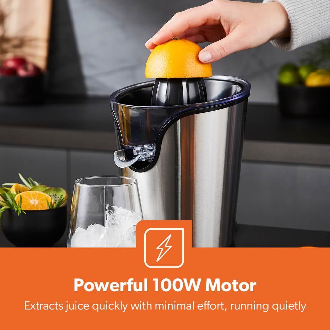 Thumbnail 3 de Geepas 100W Electric Citrus Juicer (Orange Juicer) with 2 Cones & Anti-Drip Spout