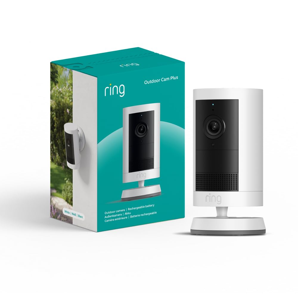Detalle de Ring Outdoor Camera Plus (newest gen) Battery – Wide-Angle 2K Wi‑Fi outdoor security camera