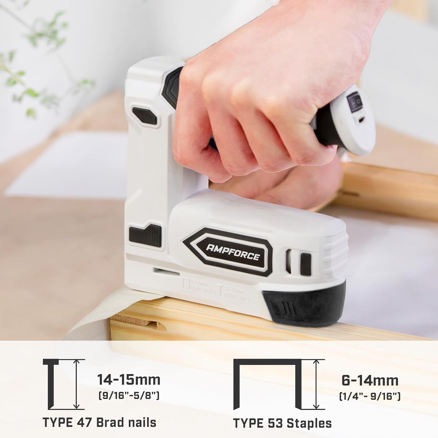 Thumbnail 2 de AMPFORCE 4V Cordless 2-in-1 Electric Staple Gun and Brad Nailer Kit