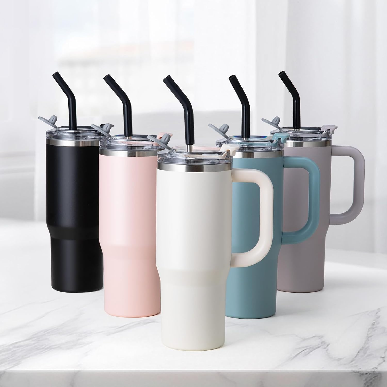 Thumbnail 6 de Homealexa Insulated Tumbler 900ml/30oz with Double Wall Vacuum Insulation, Purple