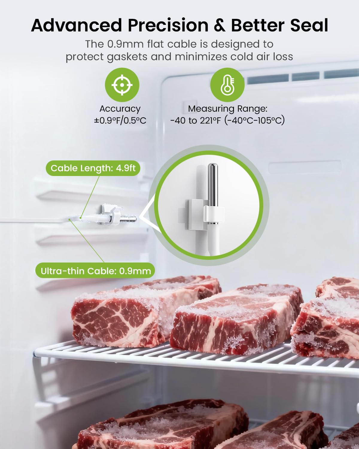 Detalle 2 de MOCREO WiFi Freezer Thermometer 2-Year 🌡