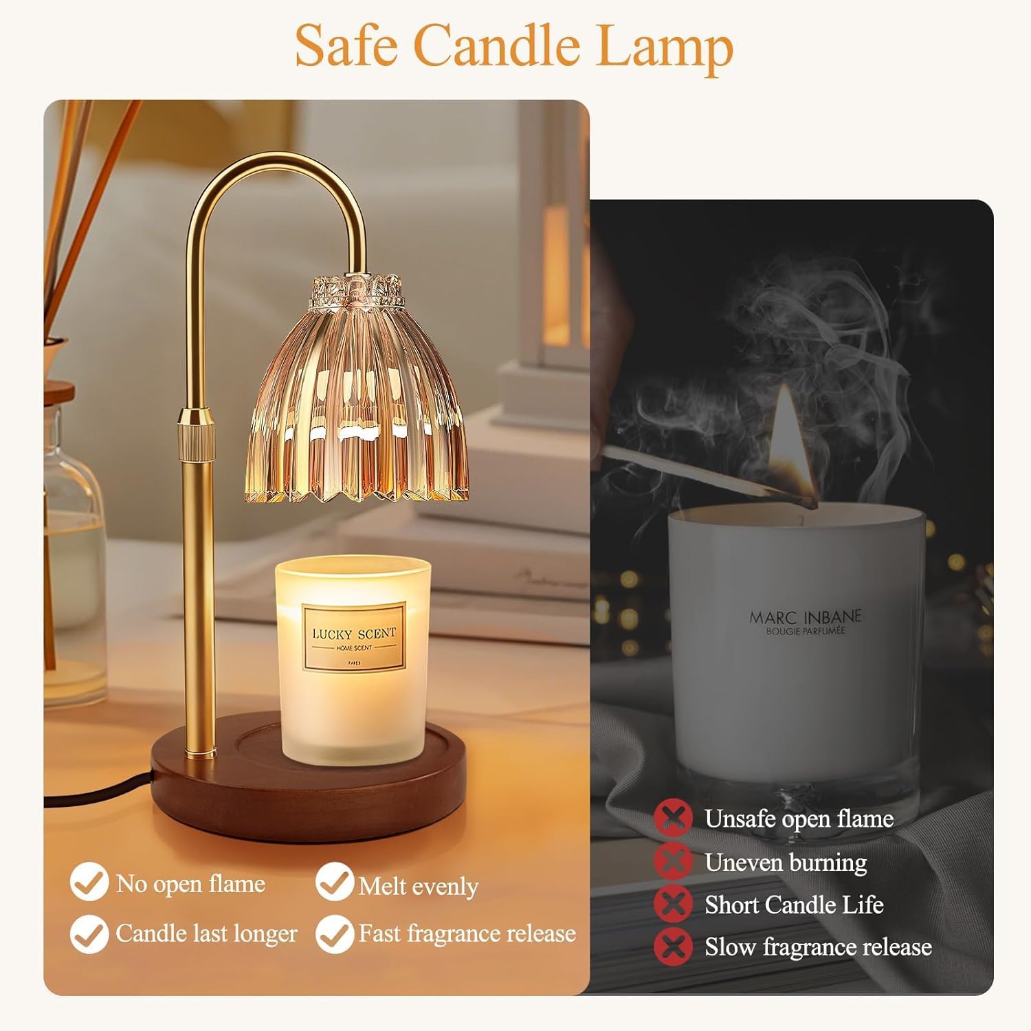 Detalle de YudouTech Candle Warmer Lamp – Adjustable Height with Timer and Dimmer