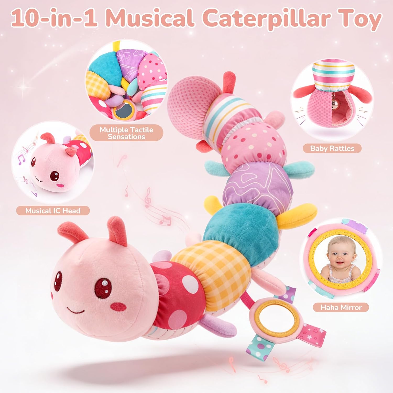 Thumbnail 2 de Joyreal Baby Girl Toys: 10-Piece Sensory Set for Newborns