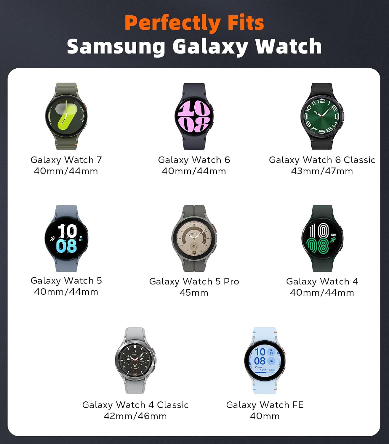 Detalle de MoKo Cinturino Magnetico in Silicone per Samsung Galaxy Watch: compatibilità ampia, comfort e design sportivo