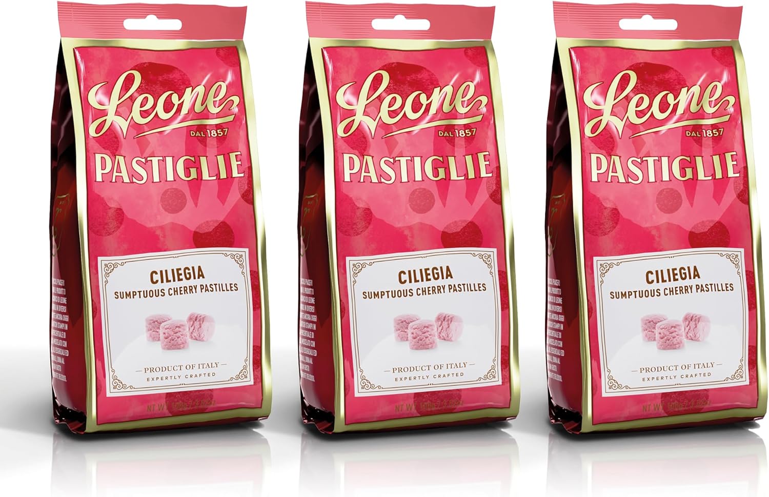 Detalle 2 de Leone dal 1857 - Pastiglie Leone Menta (3x100 g): gusto fresco e vegan