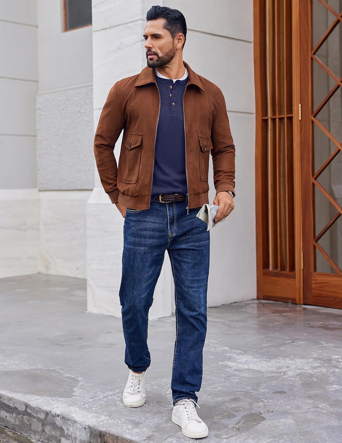 Thumbnail 5 de Ekouaer Men's Henley Shirt, 100% Polyester
