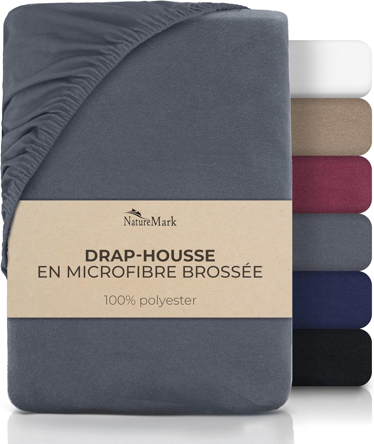 Thumbnail 6 de NatureMark Drap-Housse en Microfibre Brossée – Ultra Doux, Respirant et Hypoallergénique, 90x200 cm, Sable/Beige