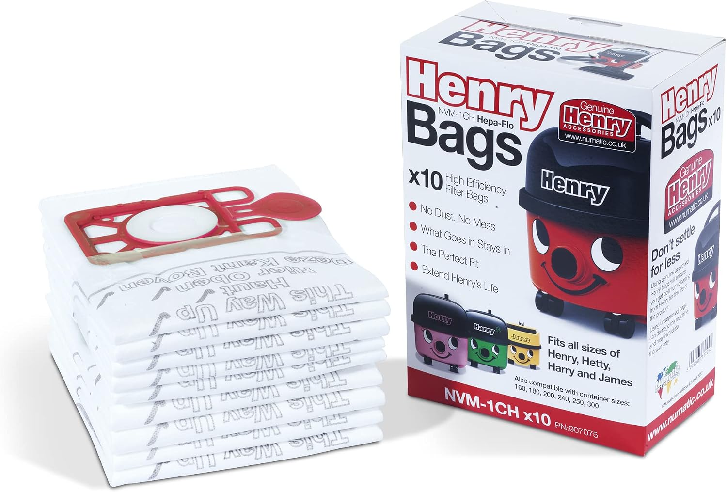 Detalle de Henry Genuine NVM-1CH HepaFlo Vacuum Bags, Pack of 10