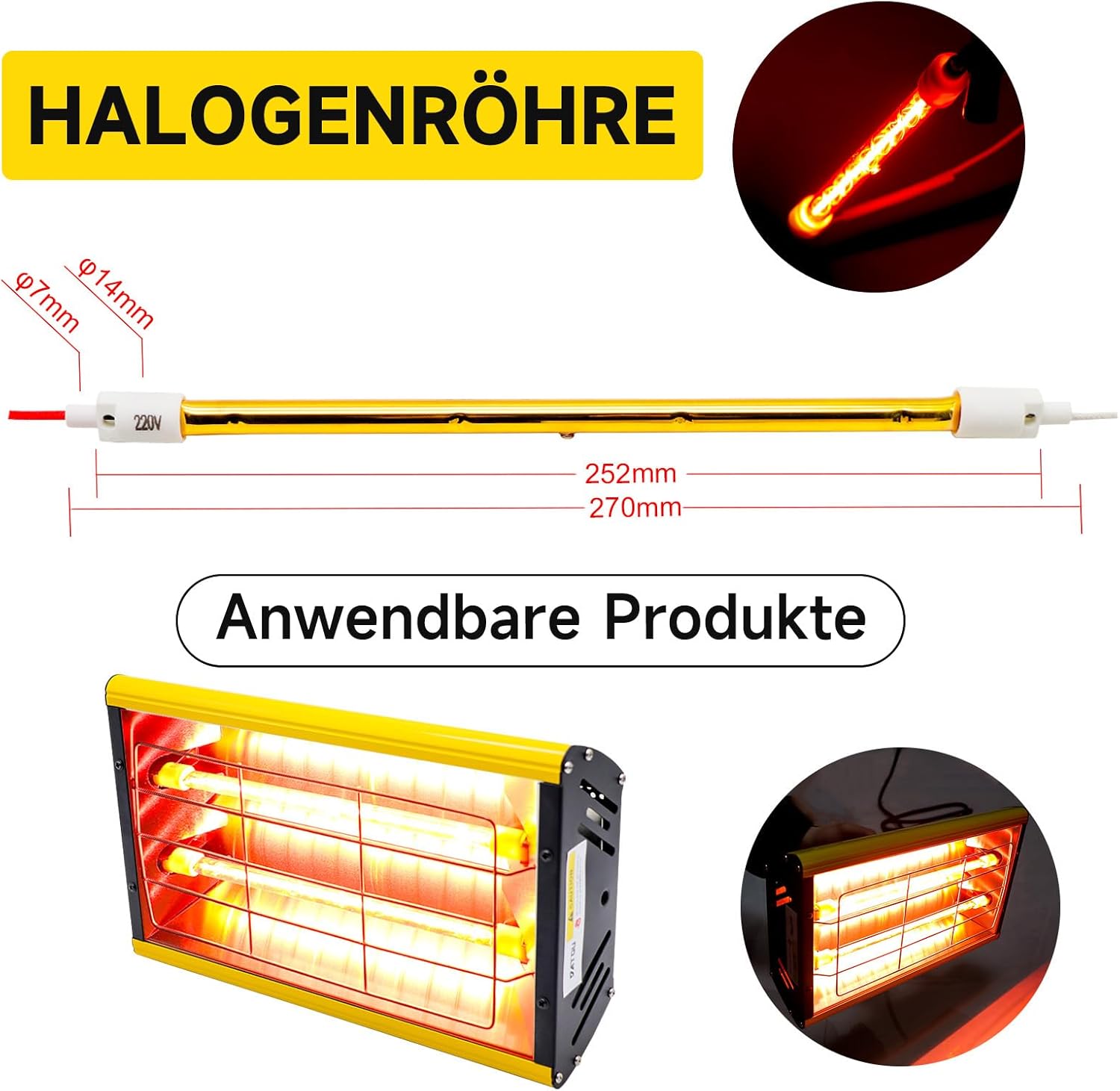 Thumbnail 4 de DATOUBOSS lampada infrarossi per carrozzeria 2000W