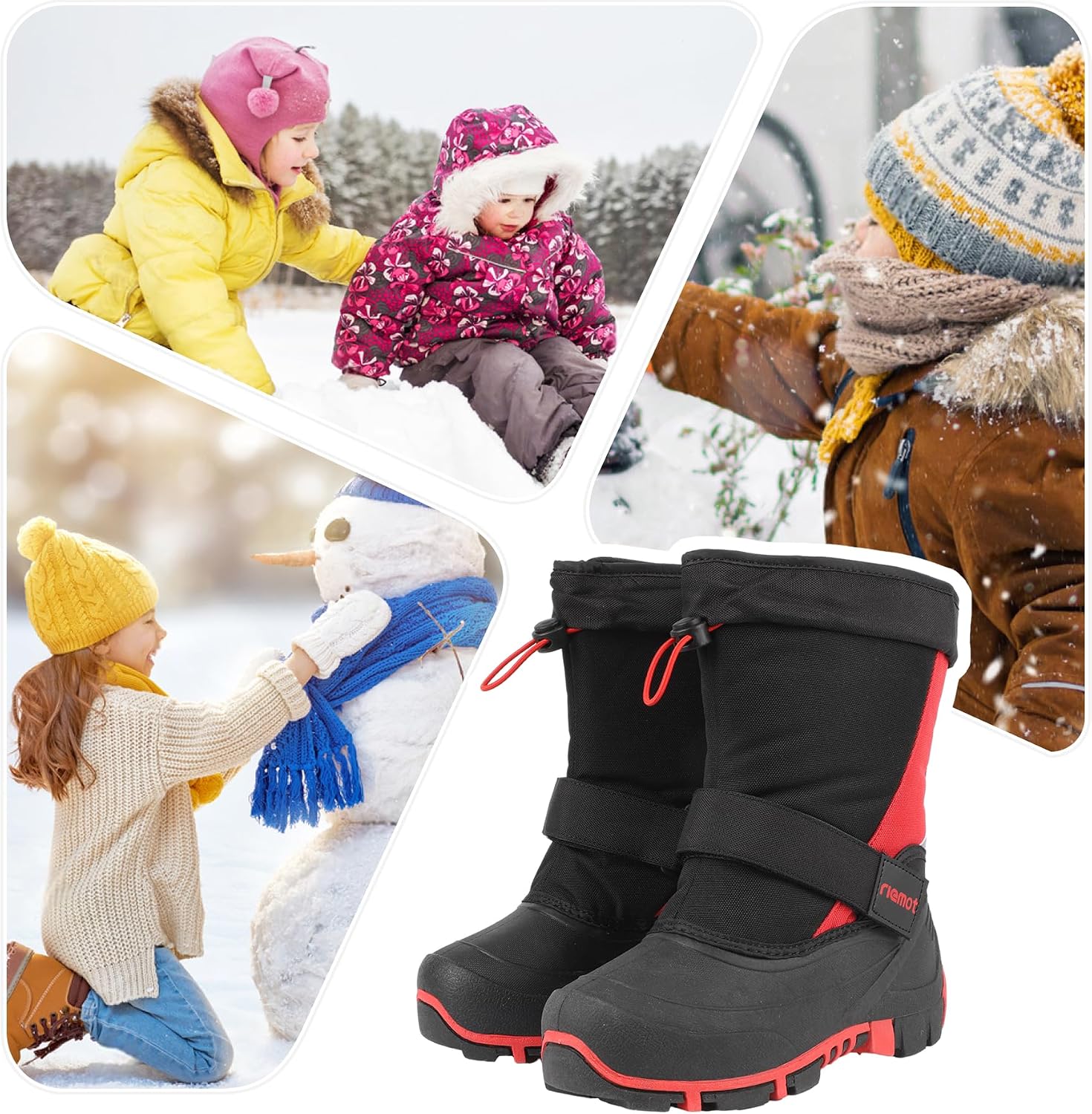 Thumbnail 6 de riemot Botas Nieve Niños Antideslizantes