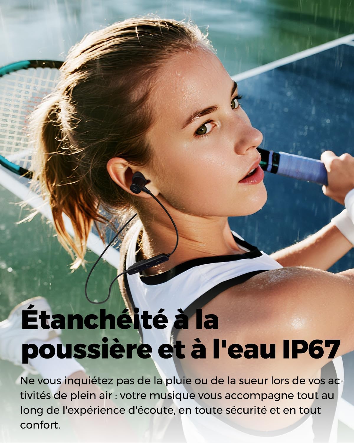 Thumbnail 4 de SoundPEATS Q40HD Casque Bluetooth à Collier: Son Hi-Res, Étanchéité IP67 et 20h d’autonomie