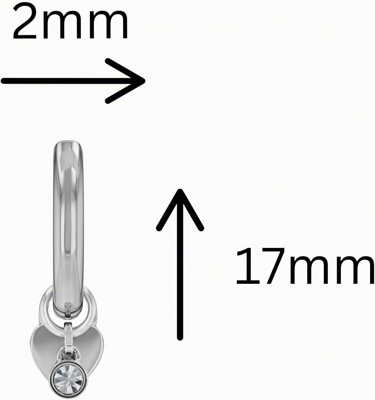 Detalle 2 de Calvin Klein HUGGIE GIFT SET Ohrhänger 17×2mm