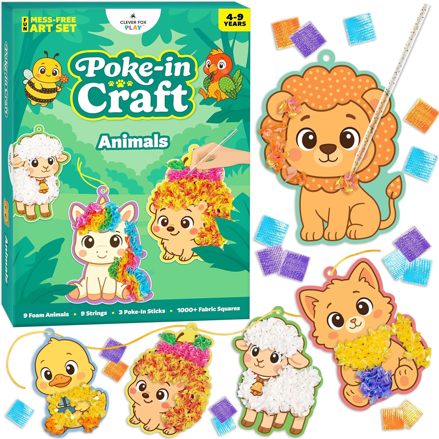 Thumbnail 6 de Poke-In Craft Flower Crowns Kit for Kids (Ages 4–9) – Mess-Free Poke Art Set with Foam Flowers & Fabric Squares