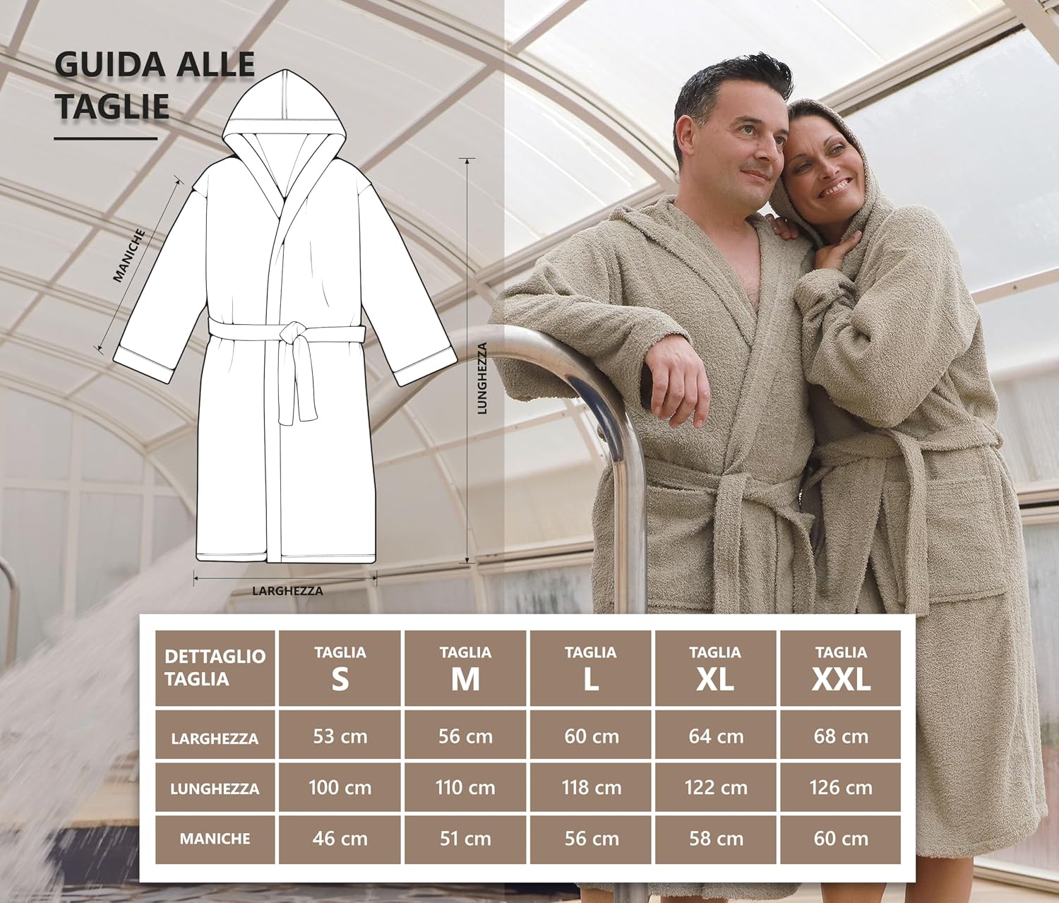 Detalle de LEBENGOOD Accappatoio Unisex 400 g/m²