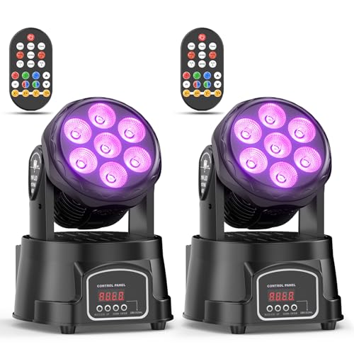 Detalle de Delibang 2 Unità 7X15W Teste mobili LED Wash DMX512 RGBW 4 in 1 – versione aggiornata