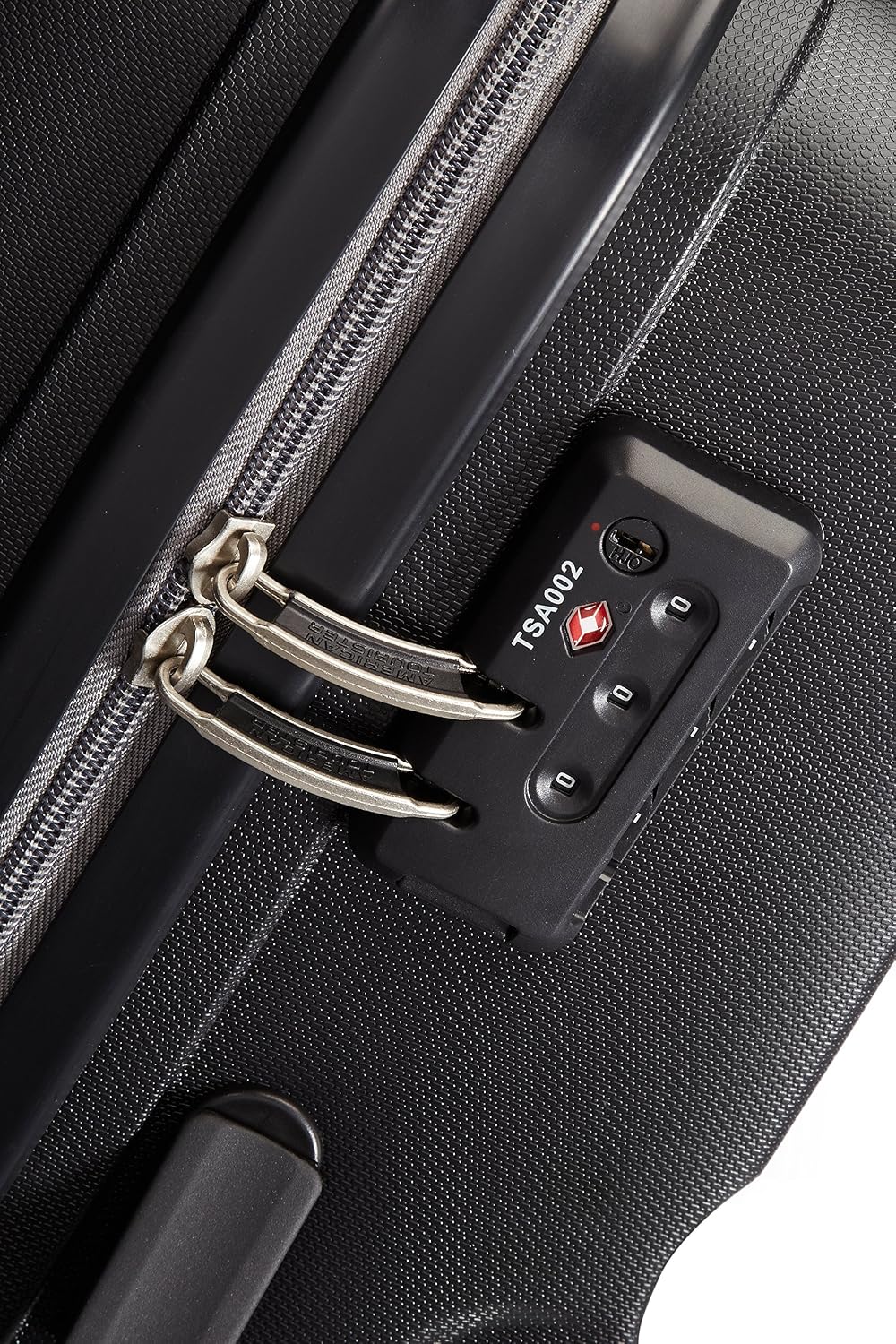 Detalle de American Tourister BON AIR Spinner L 75 cm – Valigia nera 91 L in polipropilene, sicurezza TSA