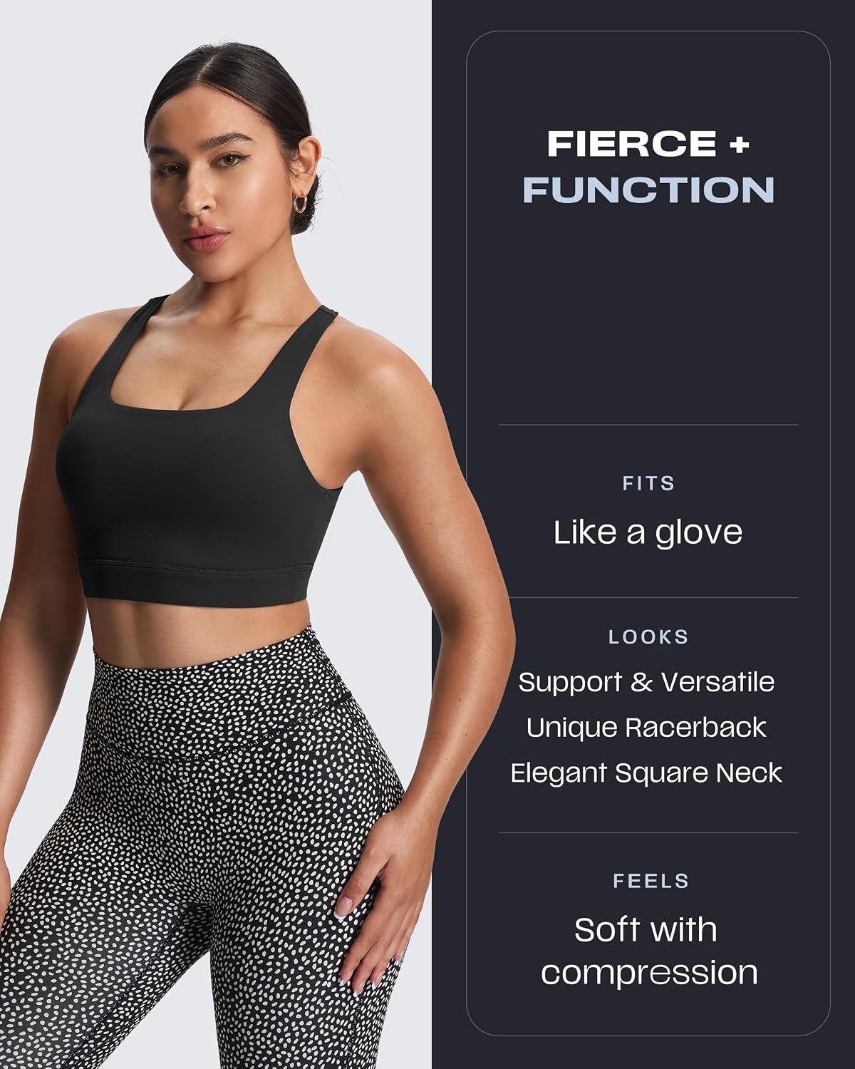 Detalle de Aoxjox Women's High Impact Sports Bra — Khloe Yoga Crop Tank