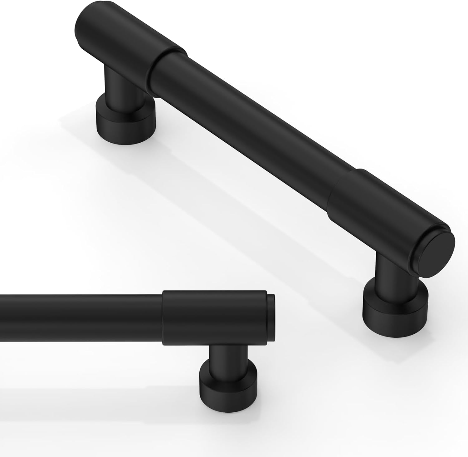 Detalle de Asimerdeco Matte Black Cabinet Pulls, 4-Inch Center-to-Center, 10-Pack