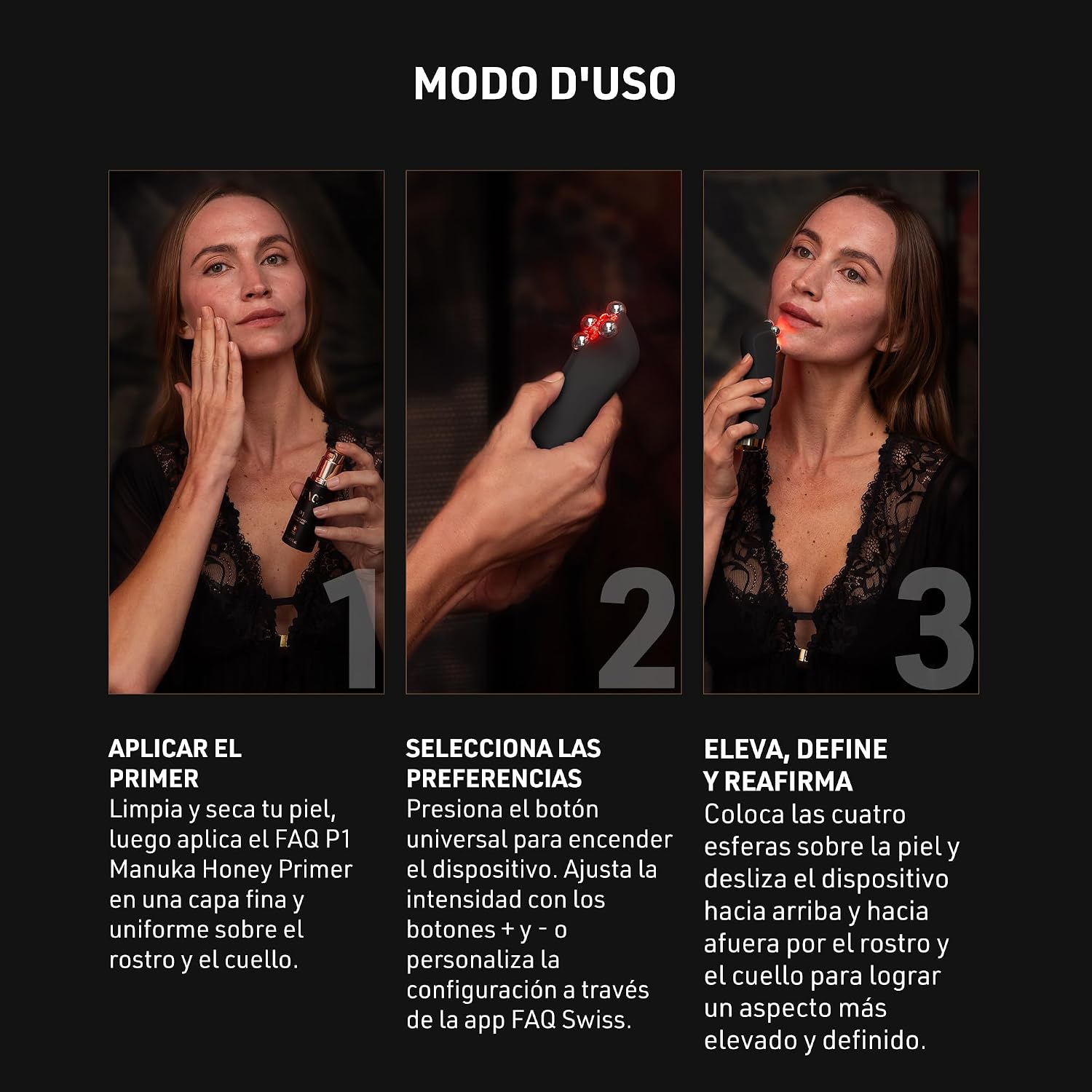 Detalle 2 de FAQ Sculpt & Glow Coffret microcourant