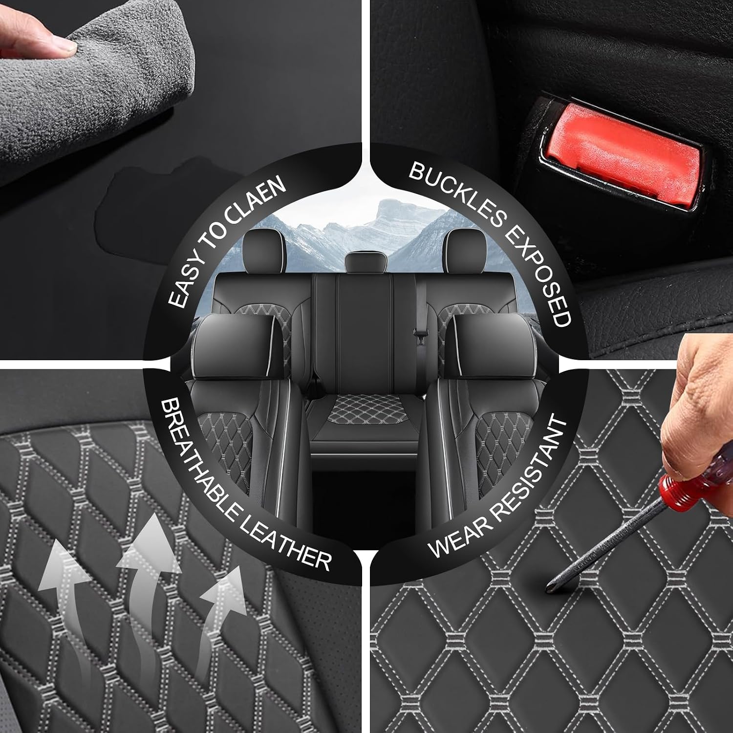 Detalle 2 de Umbrauto Seat Covers, Nappa Leatherette
