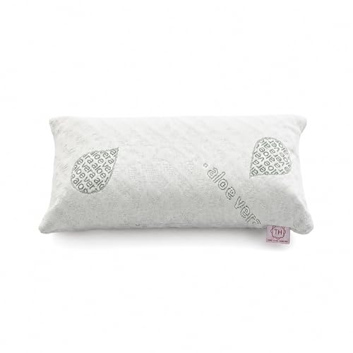 Detalle de Textilhome Lot de 2 Oreillers de Voyage Mémoire de Forme 43x24 cm – TEXTIL-HOME
