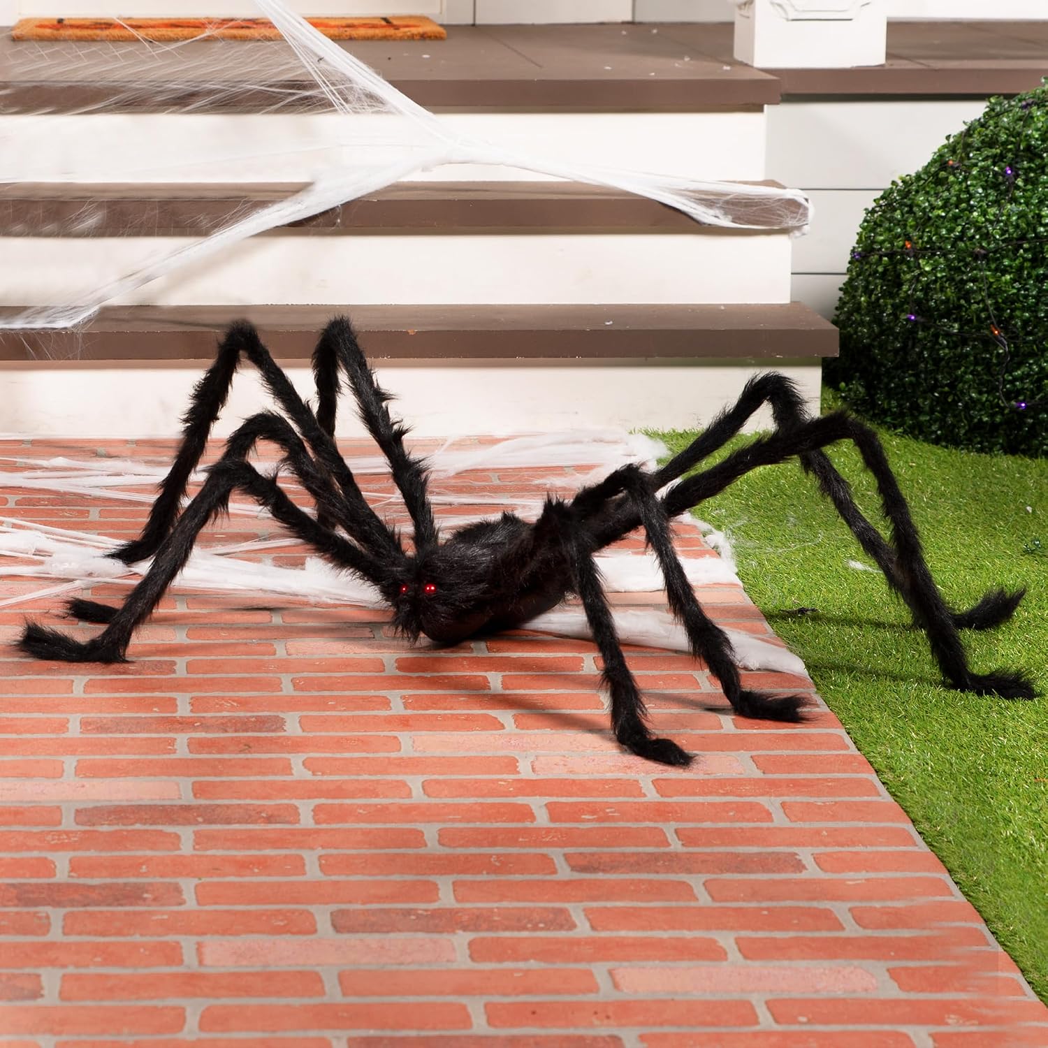 Thumbnail 6 de JOYIN SC-SP01 Halloween Spider Decor, Adjustable Iron-Wire Legs, Plush Black Finish