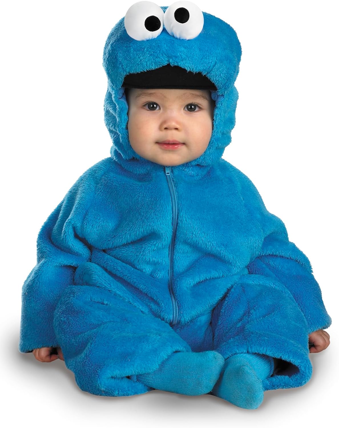 Detalle 1 de Disguise Cookie Monster Deluxe Two-Sided Plush Jumpsuit Costume, Small (2T)