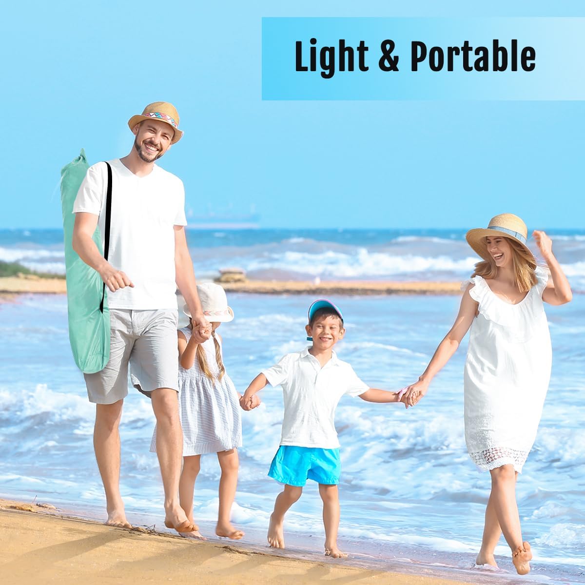 Thumbnail 4 de WhiteFang Deluxe Pop Up Beach Tent: UV-Protection Shelter for 3–6 People