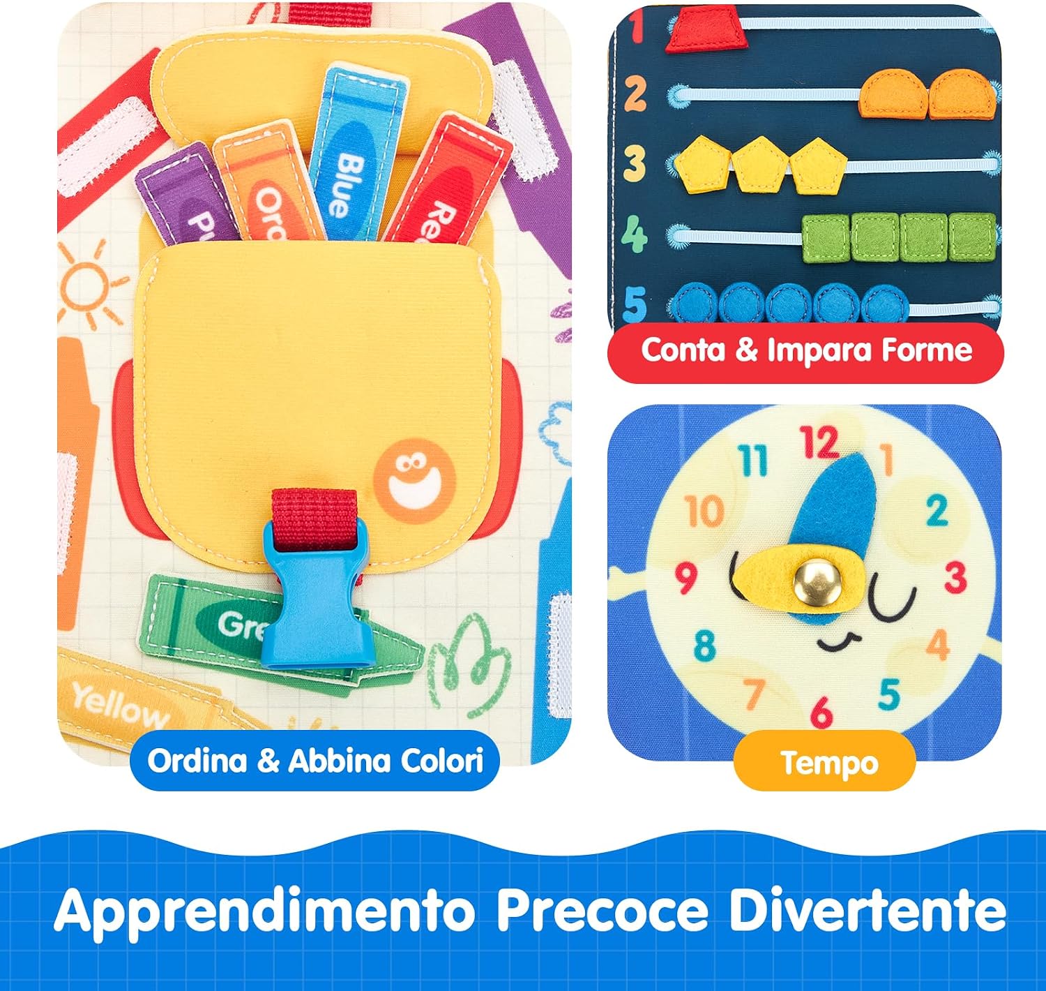 Thumbnail 4 de Libro Montessori Busy Board 1 anno 22 attività