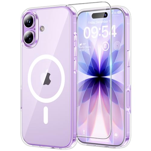 Detalle de TAURI Funda para iPhone 17 6.3" con MagSafe y Protector de Pantalla HD (Transparente)
