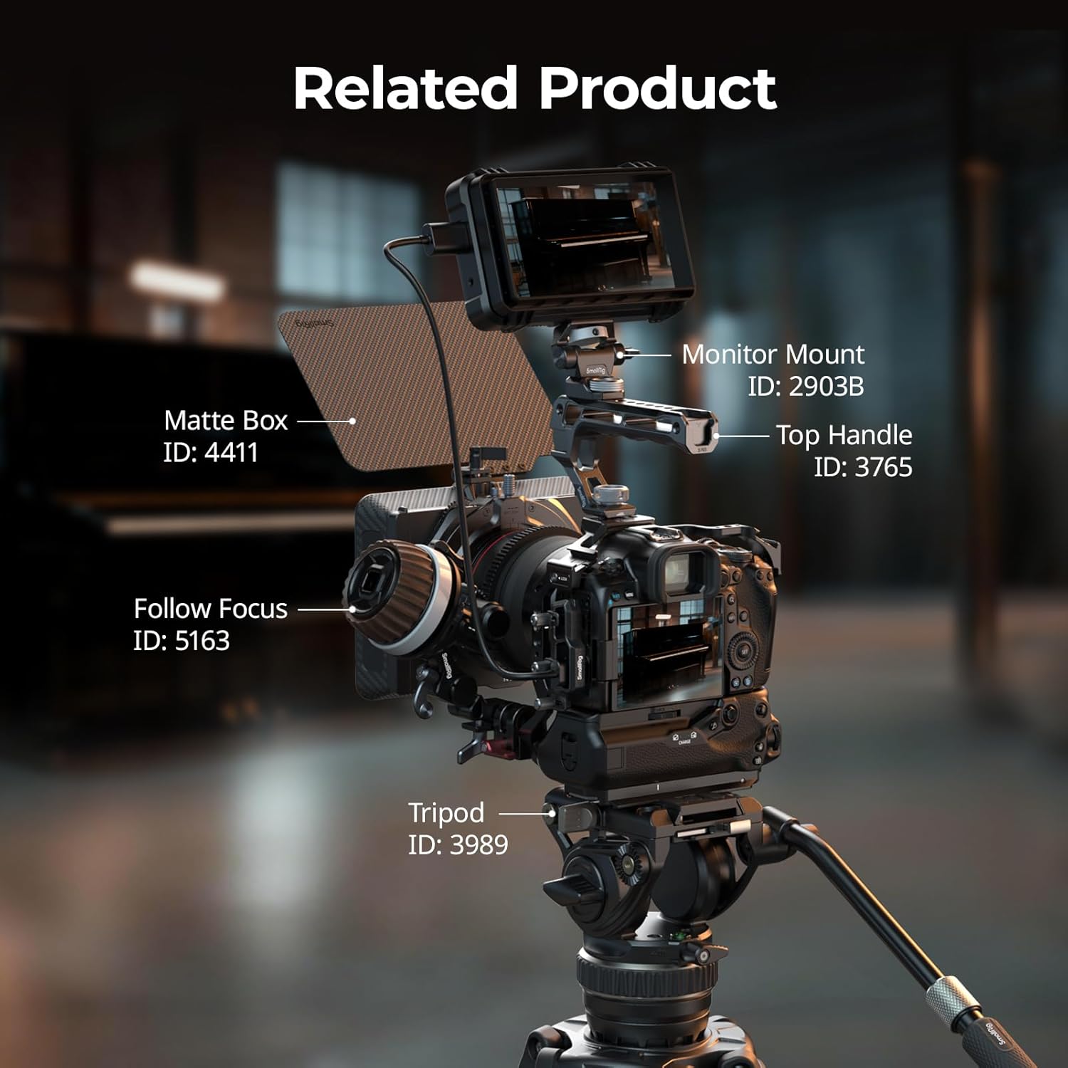 Detalle de SmallRig Gabbia per Canon EOS R5 Mark II con Battery Grip BG-R20 (5623)