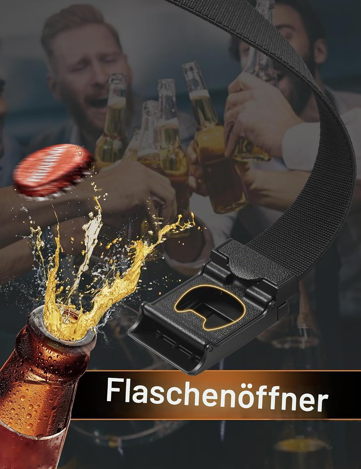 Thumbnail 6 de JUKMO Taktischer Stretchgürtel für Männer – 3,8 cm Nylon-Web Ratsche Schnellspanner in Geschenkbox