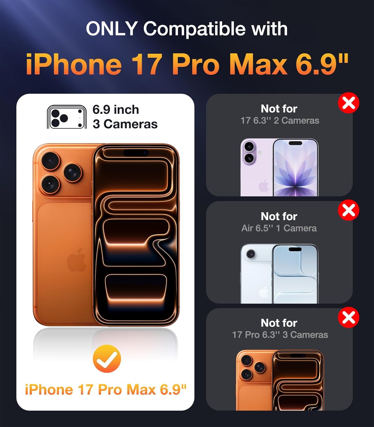 Thumbnail 5 de Diaclara iPhone 17 Pro Max magnetic case, orange