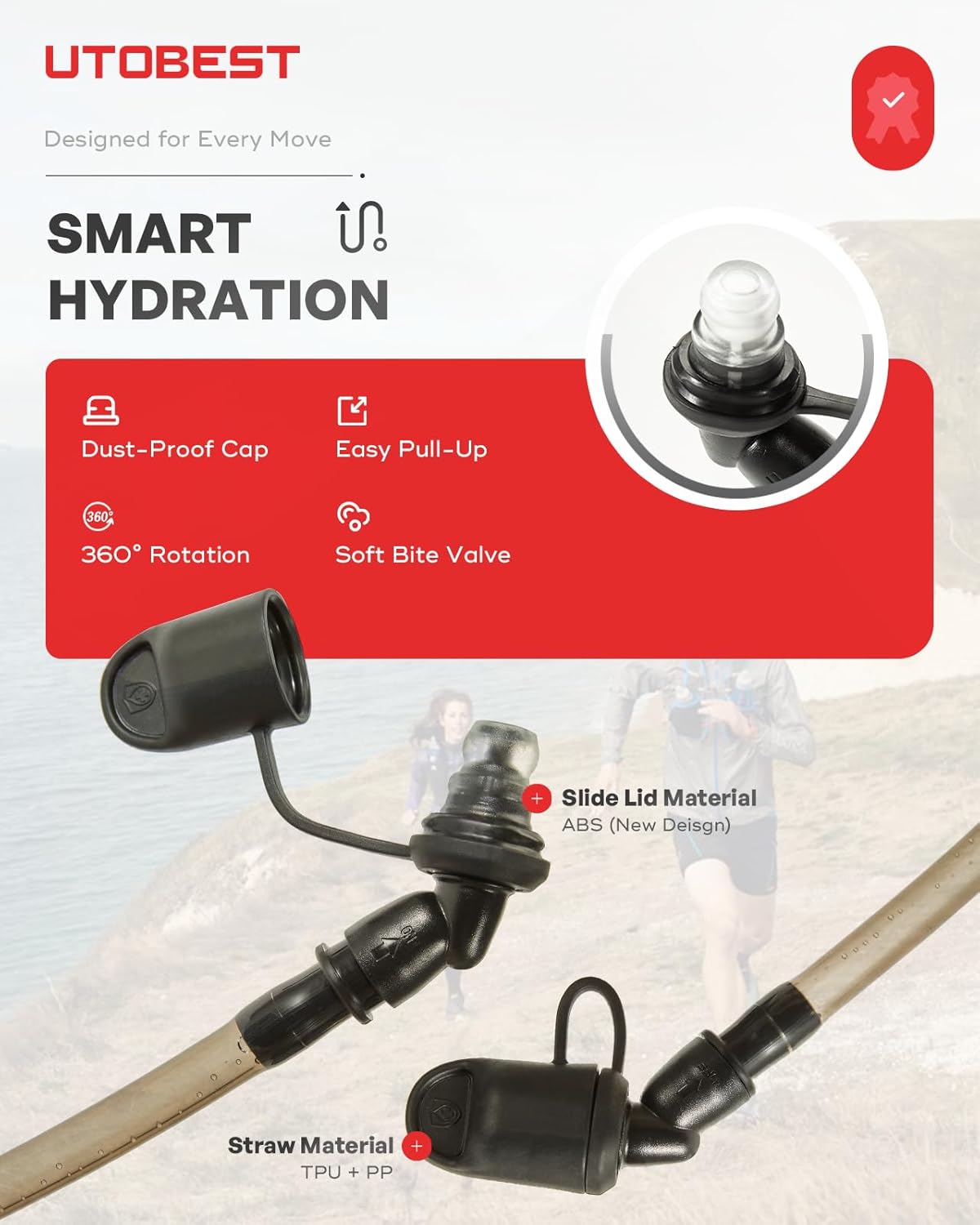 Thumbnail 3 de UTOBEST Water Bladder 2L/3L – Odorless PE+EVA Hydration Bladder, Leak-Proof 2 & 3 L Reservoir