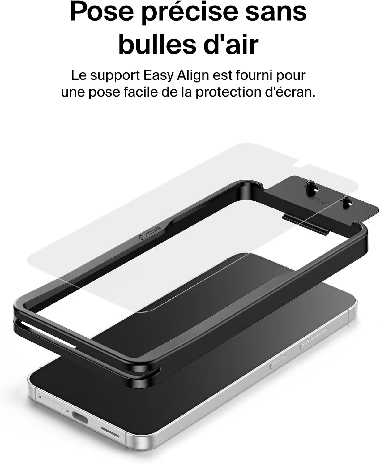 Detalle de Belkin ScreenForce Titan EcoGuard: Protection d'écran avec filtre lumière rouge pour Samsung Galaxy S26+