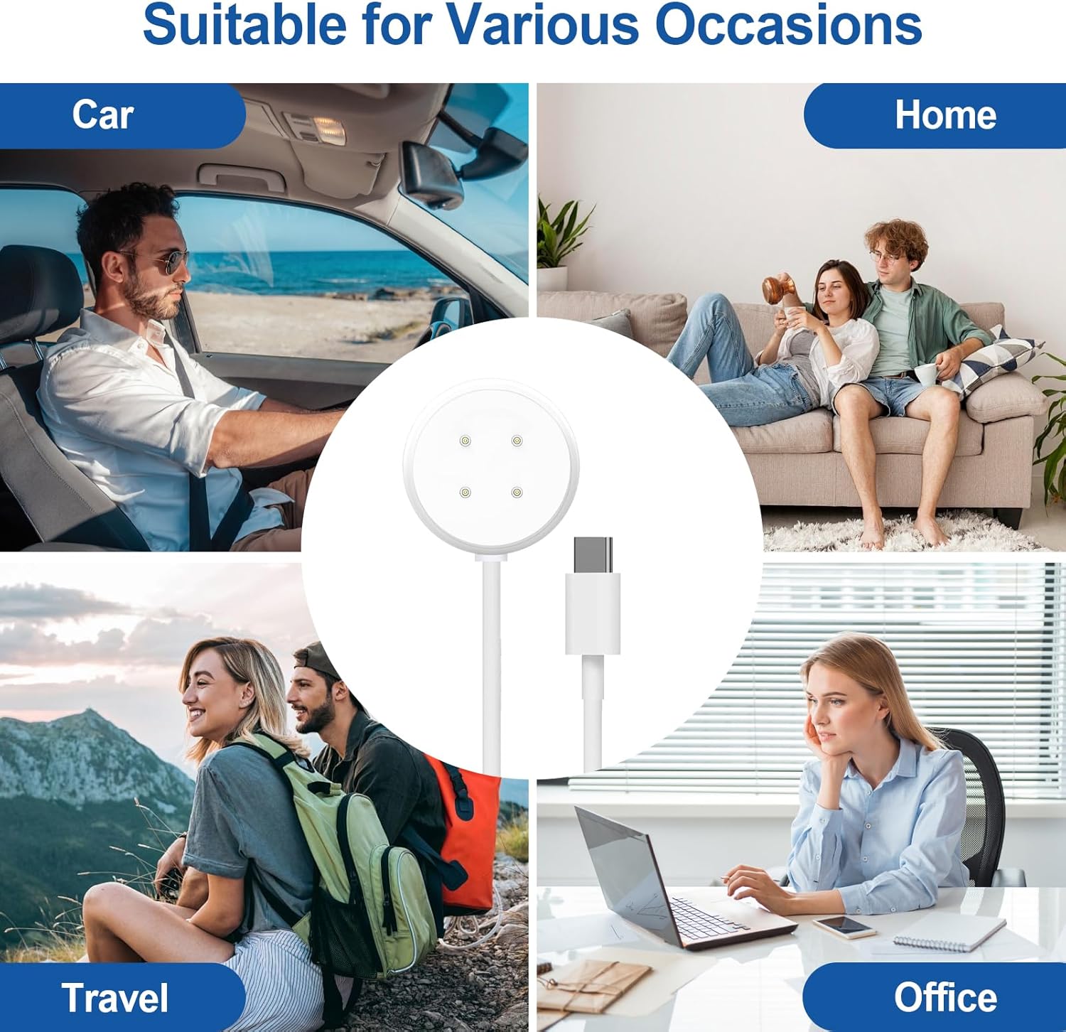 Thumbnail 6 de Lizoak Magnetic Watch Charger Cable (USB-C, 1m) for Pixel Watch 3/2 and select Wear OS models