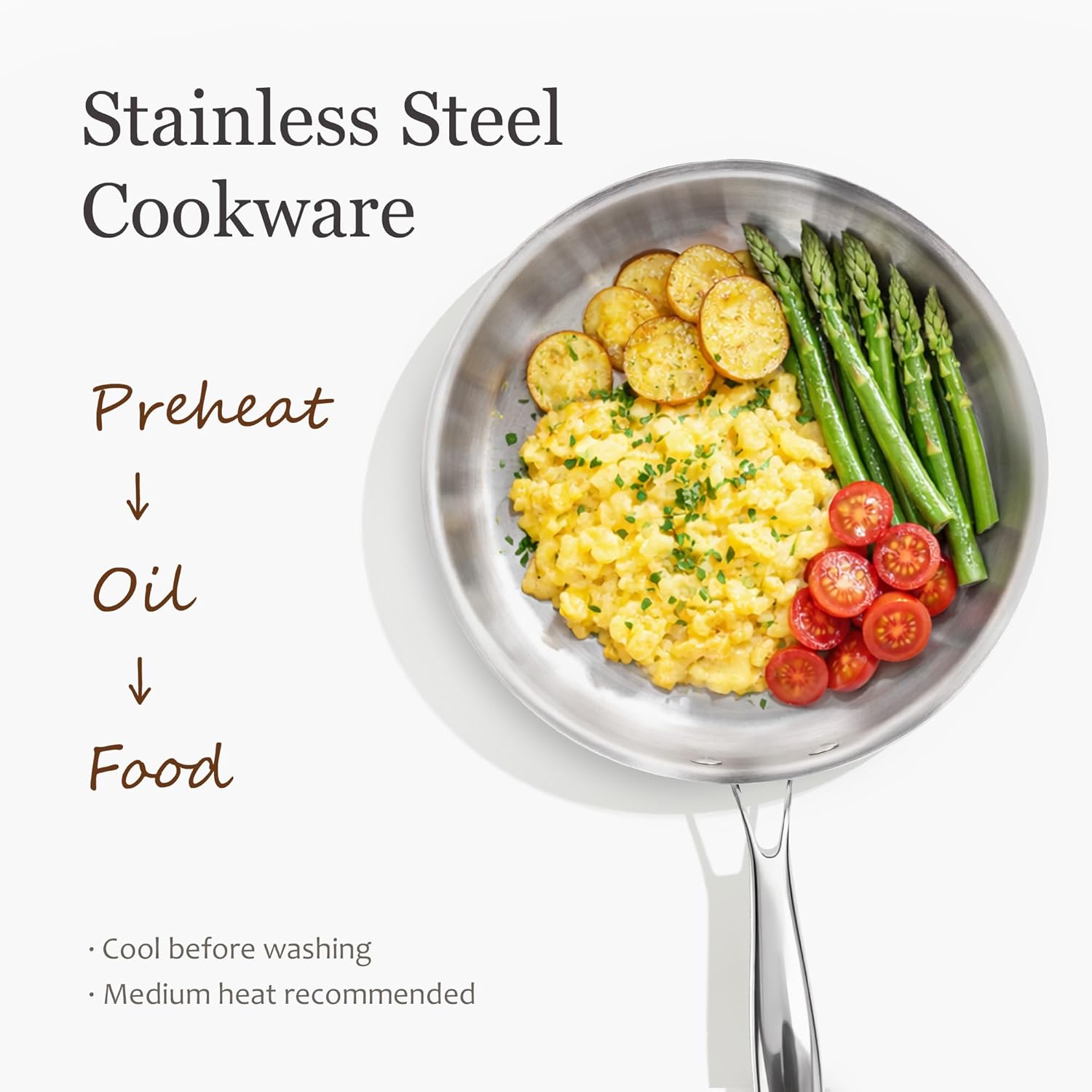 Thumbnail 3 de CAROTE 21-Piece Tri-Ply Stainless Steel Cookware Set (Pots and Pans) for Induction Cooking