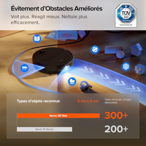 Thumbnail 3 de roborock Saros 20 Neo Robot Aspirateur Laveur — Nettoyage puissant sans enchevêtrement