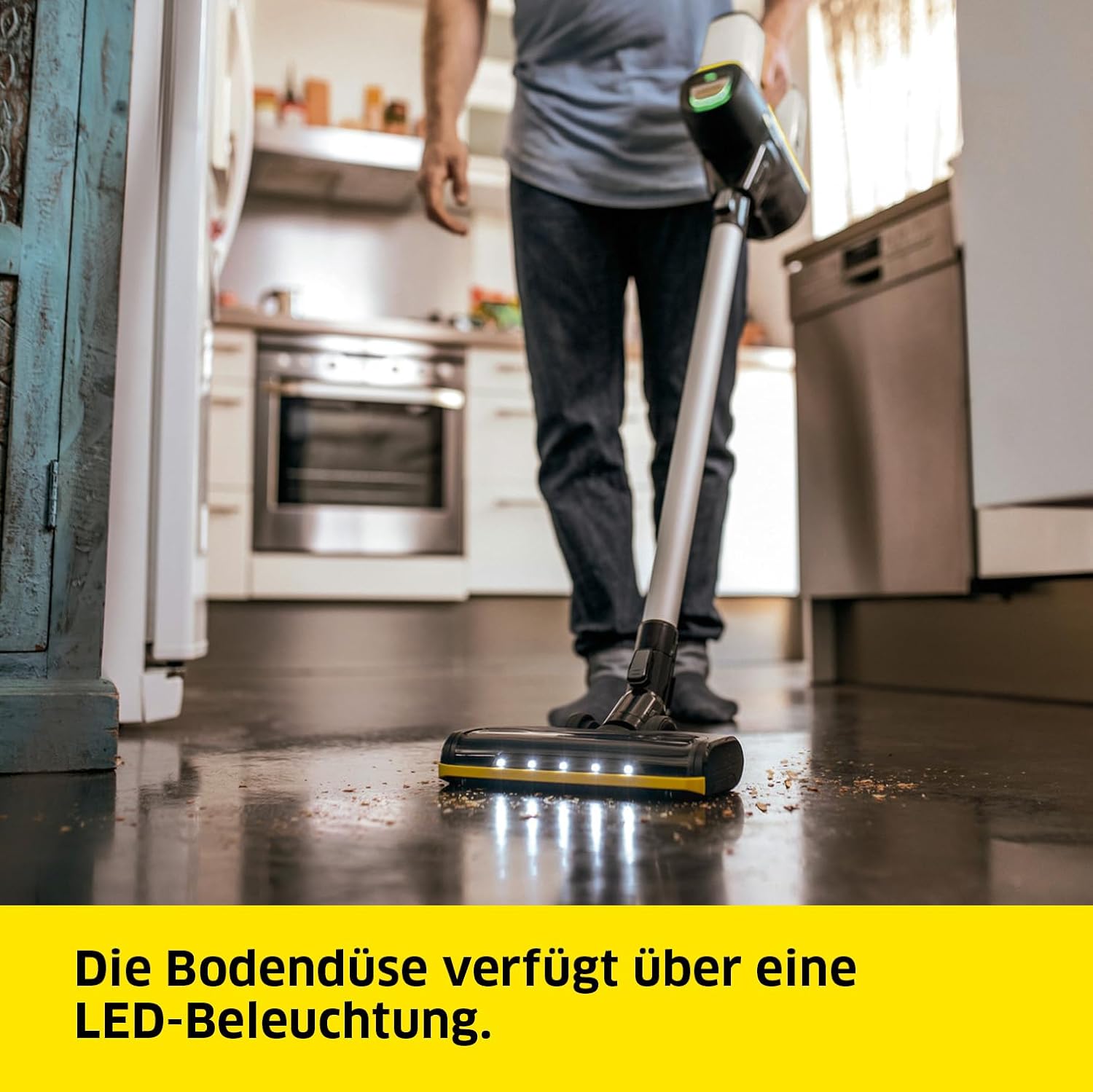 Detalle de Kärcher VC 6 Cordless ourFamily Akku-Staubsauger – bis zu 50 Min., 2 Saugstufen, Wandhalterung mit Ladefunktion