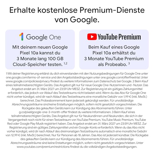 Thumbnail 11 de Google Pixel 10a (Obsidian, 128 GB) – 7 Jahre Betriebssystem‑ und Sicherheitsupdates
