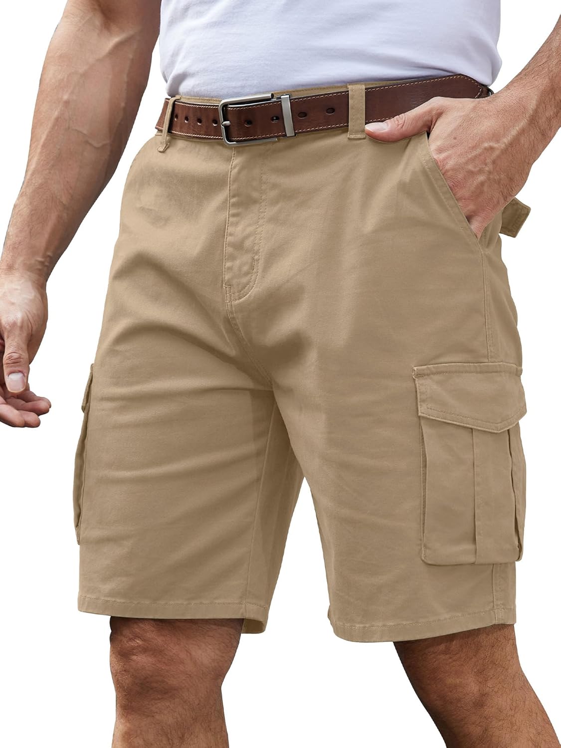 Thumbnail 6 de StylSense Herren Cargo Shorts aus Baumwolle mit 6 Taschen – kurze Cargohose für Sommer & Alltag