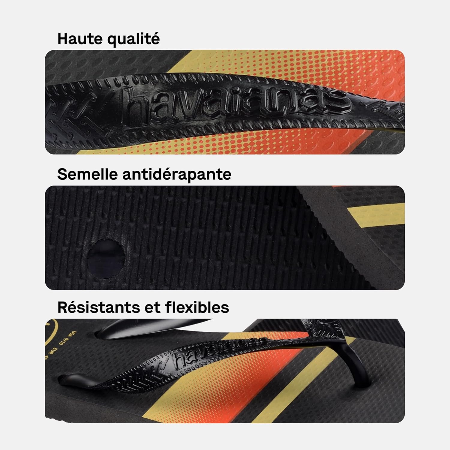 Detalle de Havaianas Top Basic Homme Tongs – l’icône simple et confortable