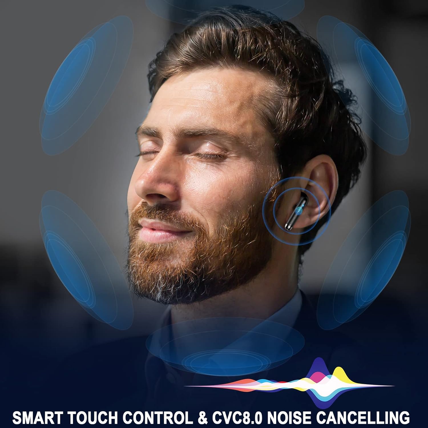 Thumbnail 3 de Jxrev Cuffie Bluetooth Auricolari Bluetooth 5.4 con ENC e 40 ore di riproduzione