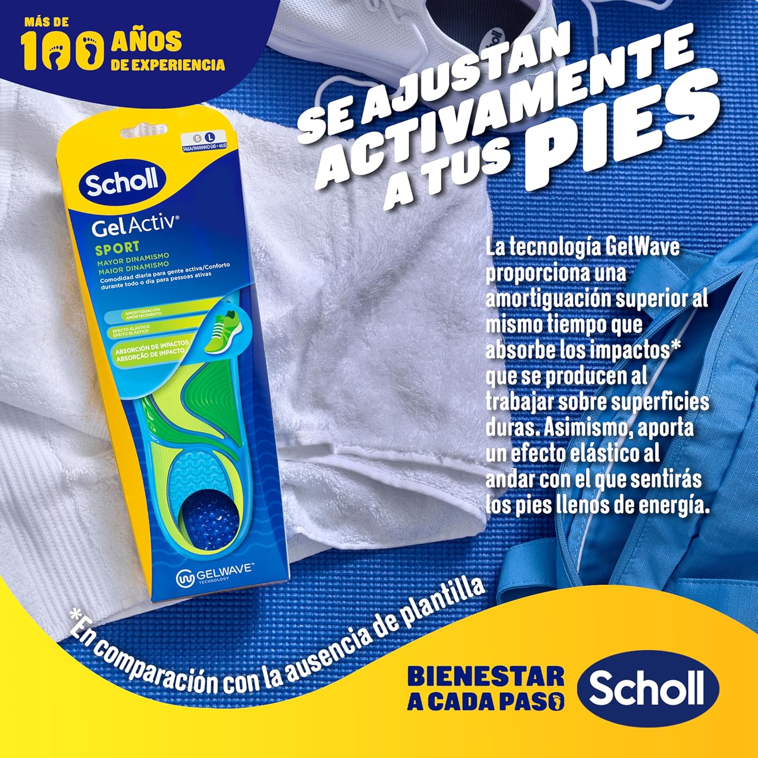 Detalle de Dr. Scholl's Plantillas GelActiv Sport Hombre 40-46,5